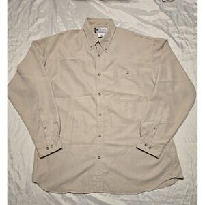 Columbia Sportswear GRT long‎ sleeve XXL Mens Shirt Khaki Beige Pocket